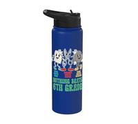 Back to School 6th Grade Rock Paper Scissors Nothing Beats Stainless Steel Insulated Water Bottle