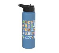 Back to School ABC Kindergarten Teacher Stainless Steel Insulated Water Bottle