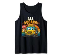 Back to School All Aboard School Bus Driver Tank Top