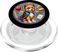 Back To School Australian Terrier Dog Boy Girls Student Kids PopSockets PopGrip for MagSafe
