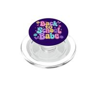 Back To School Babe Retro Groovy Cute Daisy Butterfly PopSockets PopGrip for MagSafe