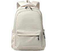 Back to School Backpack, School Bags for Girls Secondary School, Lightweight Waterproof Bookbag Ladies Backpacks College Rucksack Junior High School Bags for Teenage Girls (Beige)