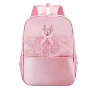 Back to School Ballet Dance Backpack Ballet Dance Bag Lightweight Rucksack for Travel Sports Dancing Little Girl Backpack Yoga Backpack for Girls Kids Princess Ballet Storage (A-Red, One Size)