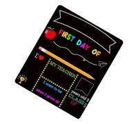 Back to School Board First & Last Day of Kindergarten Sign Double-Sided Erasable Chalkboard Message Board for Preschool Educational Photo Backdrop Chalkboard