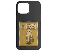 Back to School Boo Hoo Funny Ghost Stamp Design Case for iPhone 16 Pro Max