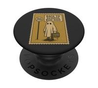 Back to School Boo Hoo Funny Ghost Stamp Design PopSockets Adhesive PopGrip