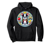 Back To School Boston Terrier Dog Boys Girls Owner Student Pullover Hoodie