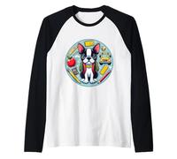 Back To School Boston Terrier Dog Boys Girls Owner Student Raglan Baseball Tee