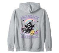 Back To School Bruh We Back Cute Pastel Goth Skeleton Zip Hoodie
