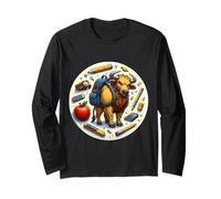 Back To School Bull Kids Boys Girls Student Child Rancher Long Sleeve T-Shirt
