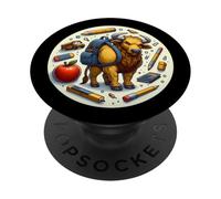 Back To School Bull Kids Boys Girls Student Child Rancher PopSockets Adhesive PopGrip