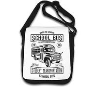 Back to School Bus Best Student Ride Shoulder Bag White