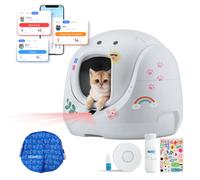【Back-to-School】Catlink SE Baymax Automatic Self-Cleaning Cat Litter Box, 70L Extra-Large for Multi-Cat Homes, Anti-Pinch Safety System, App Health Monitoring, OdorLock Tech, Low-Entry Design for Seni