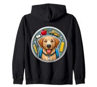 Back To School Chesapeake Bay Retriever Dog Boys Girls Owner Zip Hoodie