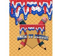 Back to School Composition Book: Baseball Drip Design with Waffle Cone and Pencil Bats - Patriotic Red, White & Blue Notebook for Kids: Perfect for ... journal, baseball fans, and creative writing
