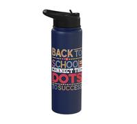 Back to School Connect The Dots to Success Stainless Steel Insulated Water Bottle