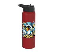 Back to School Cool Duck School Bus Fun Style Stainless Steel Insulated Water Bottle