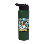 Back to School Cool Duck School Bus Fun Style Stainless Steel Insulated Water Bottle