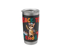 Back to School Cute Bengal Cat Student Funny First Day Vibes Stainless Steel Insulated Tumbler
