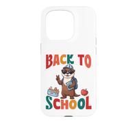 Back To School Cute River Otter Student First Day Vibes Case for iPhone 15 Pro