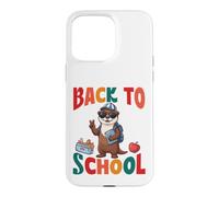 Back To School Cute River Otter Student First Day Vibes Case for iPhone 15 Pro Max