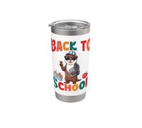 Back to School Cute River Otter Student First Day Vibes Stainless Steel Insulated Tumbler