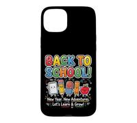 Back to School Cute School Supplies Teacher Kids First Day Case for iPhone 15 Plus