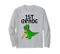 Back To School Dinosaur, 1st Grade T-Rex, Elementary Teacher Long Sleeve T-Shirt