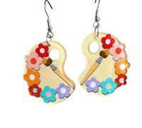 Back to School Earring Acrylic Drawing Board Light Gnome Drop Dangle Earring Teacher Earring for Students Teacher Appreciation Jewelry, Acrylic, no gem