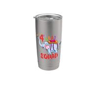 Back to School Elephant 4th Grade Squad Stainless Steel Insulated Tumbler