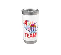 Back to School Elephant 4th Grade Team Stainless Steel Insulated Tumbler