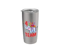Back to School Elephant 4th Grade Team Stainless Steel Insulated Tumbler