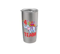 Back to School Elephant 4th Grade Team Stainless Steel Insulated Tumbler
