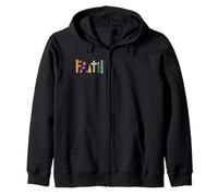 Back-to-School FAITH Pencil Bible Verse Christian Zip Hoodie