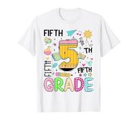 Back to School Fifth 5th Grade Team Typography Teacher Kid T-Shirt