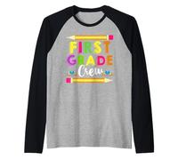 Back to School | First Day of School | First Grade Crew Raglan Baseball Tee