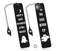 Back to School Gifts for Kids Women Teachers Halloween Boo Basket Stuffers for Women Men Him Her Adults Goth Gifts Stocking Stuffers for Women Men Funny Book Marks for Reading Women Men Horror Movie