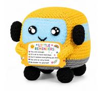 Back to School Gifts for Students Teen Girls Boys Dorm Room Essentials | Emotional Support School Supplies First Day of School Gift for Kids Positive Crochet School Bus Stress Relief Relaxation