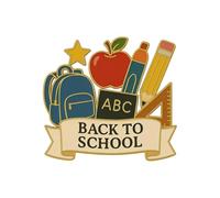 Back to School Gifts, Starting School, Gifts for Starting Secondary School, Schoolbag Pencil Book Alloy Brooch, Back to School Brooch Pin for Decorations