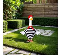 Back to School Goose Outfit French Clothes Set for 23" High Cement or Plastic Lawn Goose, Halloween Porch Greese Costume for Outdoor Garden Duck Statue Decor