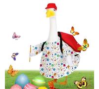 Back To School Goose Statue Clothes, Porch Goose Outfits, First Day of School Costume, Gooses Clothes Lawn, Gooses Clothing with Schoolbag for Indoor Outdoor Patio Yard Art Decor