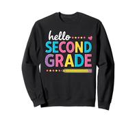 Back To School Hello Second Grade Design With Pastel Text Sweatshirt