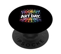 Back To School Hooray It's Art Day Art Teacher Art Artist PopSockets Adhesive PopGrip
