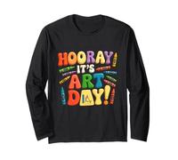 Back to School Hooray It's Art Day Art Teacher Artist Long Sleeve T-Shirt