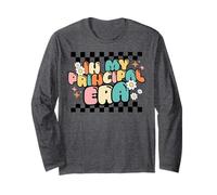 Back to School In My Principal Era Funny First Day Groovy Long Sleeve T-Shirt