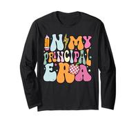 Back to School In My Principal Era Funny First Day Groovy Long Sleeve T-Shirt