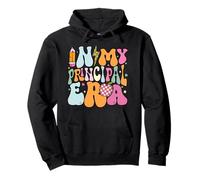 Back to School In My Principal Era Funny First Day Groovy Pullover Hoodie