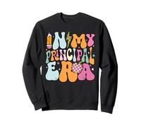 Back to School In My Principal Era Funny First Day Groovy Sweatshirt
