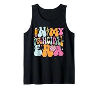 Back to School In My Principal Era Funny First Day Groovy Tank Top
