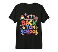 Back to School Kawaii Kids Drawing Preschool Kindergarten Premium T-Shirt